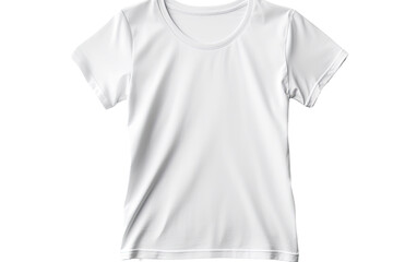 Women White T Shirt on Isolated Background