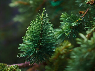 green christmas tree leaf 
