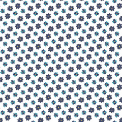 Fototapeta premium Free vector color hand drawn small flowers pattern design .