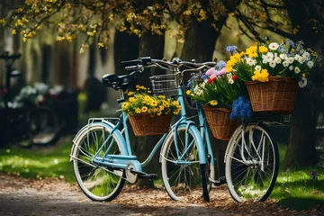Fotobehang bicycle in the park © azka