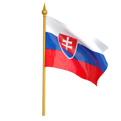 3d Slovakia Flag