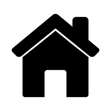 Concept flat house haus black icon symbol. Simple  button home for use in website app isolated on white background. Illustration vector design