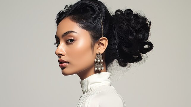 Filipina top model showcasing versatile hairstyles and accessories