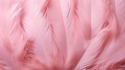 Close up of trendy pink feather texture   abstract macro background with fluffy pink feathers