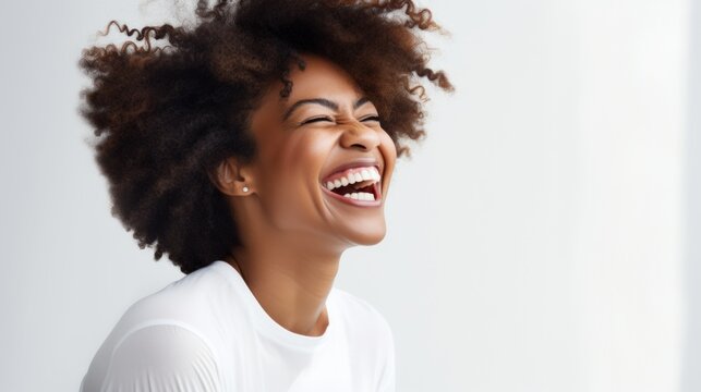 Joyful Black Woman Laughing