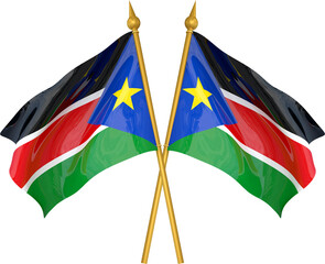 3d South Sudan Flag