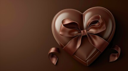 Valentine's day. Realistic heart shaped present box filled with truffles chocolate