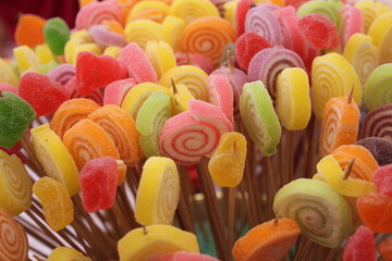 Fototapeta na wymiar lolly pop candy colors circular