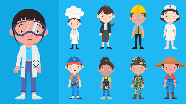 Animated Cartoon Job Characters