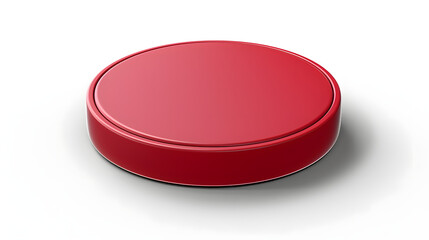 Red help button concept. isolated on white background