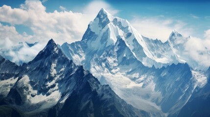 Fototapeta na wymiar Majestic Himalayan Mountain Peaks