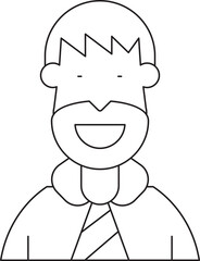 Beard Man Character Avatar
