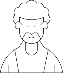 Beard Man Character Avatar
