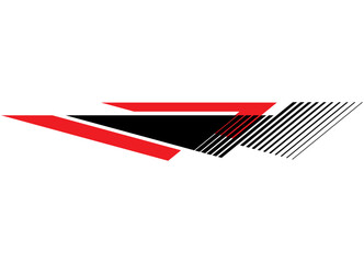 Racing vector pattern for sports cars, motorcycles, boats, SUVs, toys, sportswear. Sticker on the car body. Sports design element. Abstract Arrow