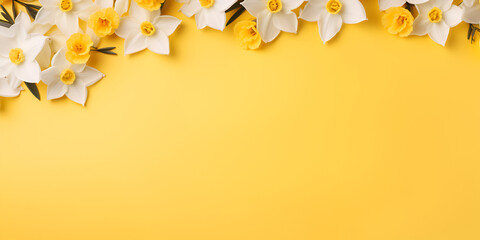 A beautiful white  flower falling in the air isolated ,Daisies on a yellow background