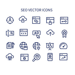 set of seo vector icon - obrazy, fototapety, plakaty