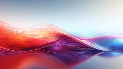 Türaufkleber Vibrant particle wave abstract background  sound   music visualization © Ilja