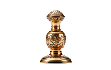 Antiquity's Charm in a Candle Holder on White or PNG Transparent Background.
