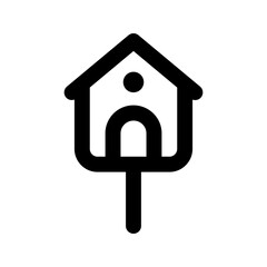 bird house line icon
