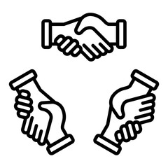 Obraz premium Teamwork line icon