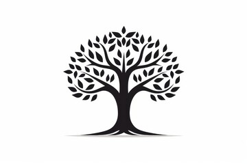 Tree icon vector on white background.Tree logo