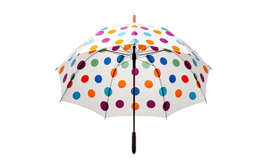 Art Scale Presentation of Dot Art-inspired Umbrella on White or PNG Transparent Background.