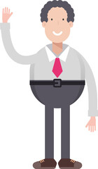 Office Worker Character Greeting
