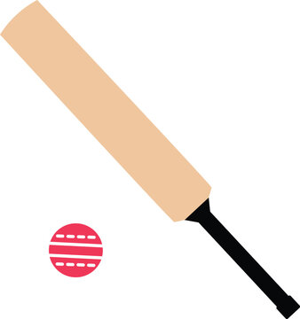Cricket bat with ball icon. Cricket bat sign. Game play competition tournament symbol. flat style.
