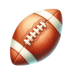 American football ball watercolor clipart. Ai Generate