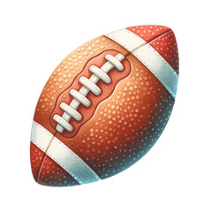 American football ball watercolor clipart. Ai Generate