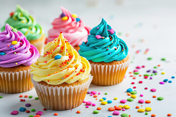 Group of Cupcakes on Table