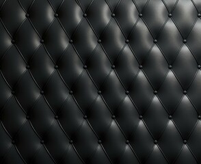 A luxurious black leather texture, perfect for high-end branding materials. Generative AI.