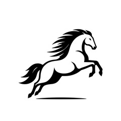 Obraz na płótnie Canvas High Quality Vector Logo of a Majestic Rearing Horse. Versatile Symbol of Strength and Elegance for Logos, Branding, and Marketing. Isolated on White Background for Seamless Integration.