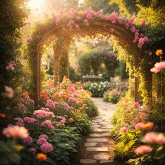 Fototapeta na wymiar Beautiful flower garden