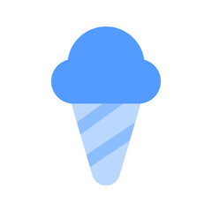 ice cream cone duotone icon