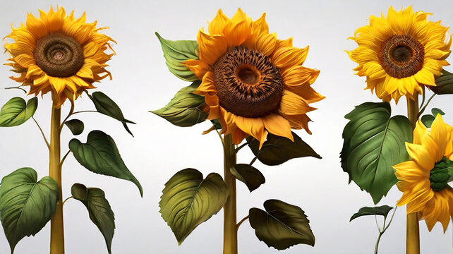 A cute colorful sunflower