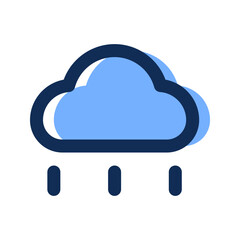 rain filled line icon