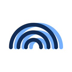 rainbow filled line icon