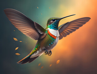 Obraz premium fliegender Kolibri