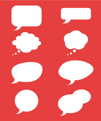 Speech bubble pack, bubbles for dialogue set, comic