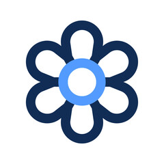 flower outline color icon