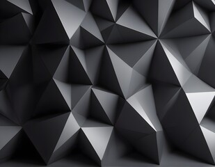 Black white dark gray abstract background. Geometric pattern shape. Line triangle polygon angle. Generative AI