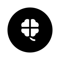 clover glyph circular icon
