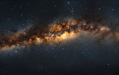 Majestic View of the Milky Way Galaxy Spanning Across the Starry Night Sky