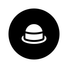 hat glyph circular icon