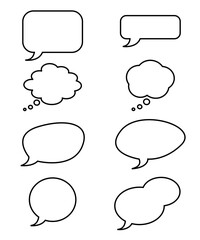 Speech bubble pack, bubbles for dialogue set, comic