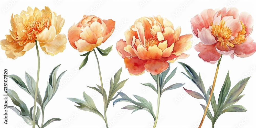 Poster a collection of flowers placed next to each other. suitable for various uses