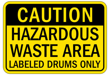 Hazardous area sign