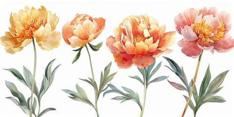 A collection of flowers placed next to each other. Suitable for various uses