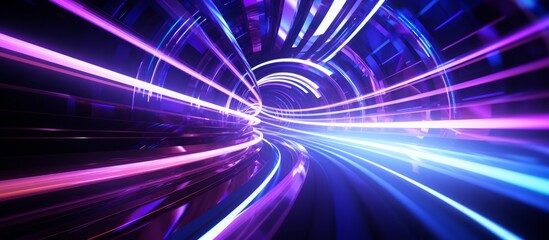 Vibrant Light Tunnel in Motion